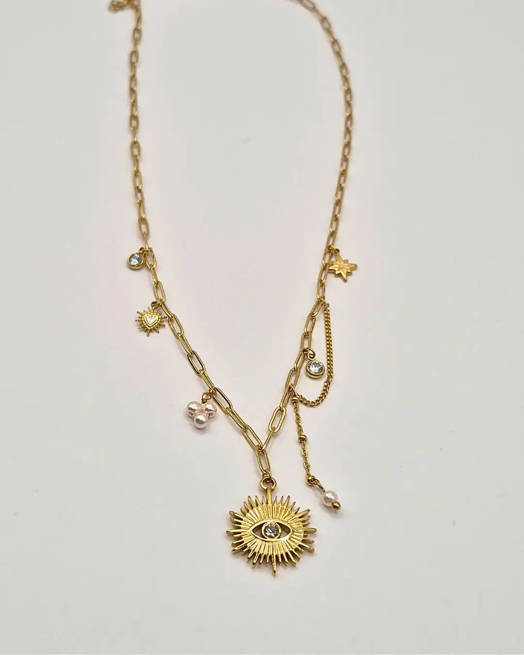 Collier Pierres Naturelles & Pendentifs Symboliques L'Atelier d'Elya