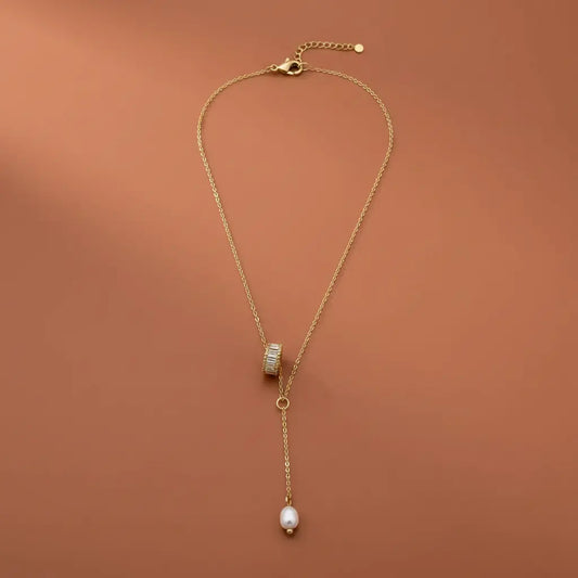 Collier en Y cristaux LIORA L'Atelier d'Elya