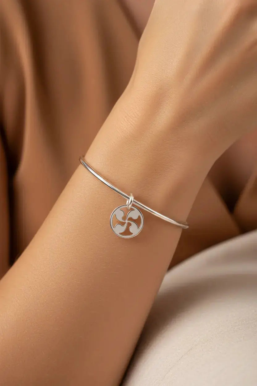 Bracelet Jonc Croix Basque L'Atelier d'Elya