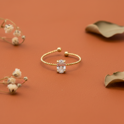 Bague Cristal Solitaire SOLIS L'Atelier d'Elya