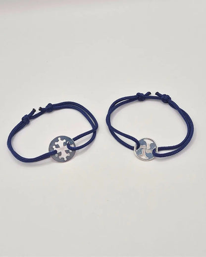 Bracelet cordon Croix Occitane L'Atelier d'Elya