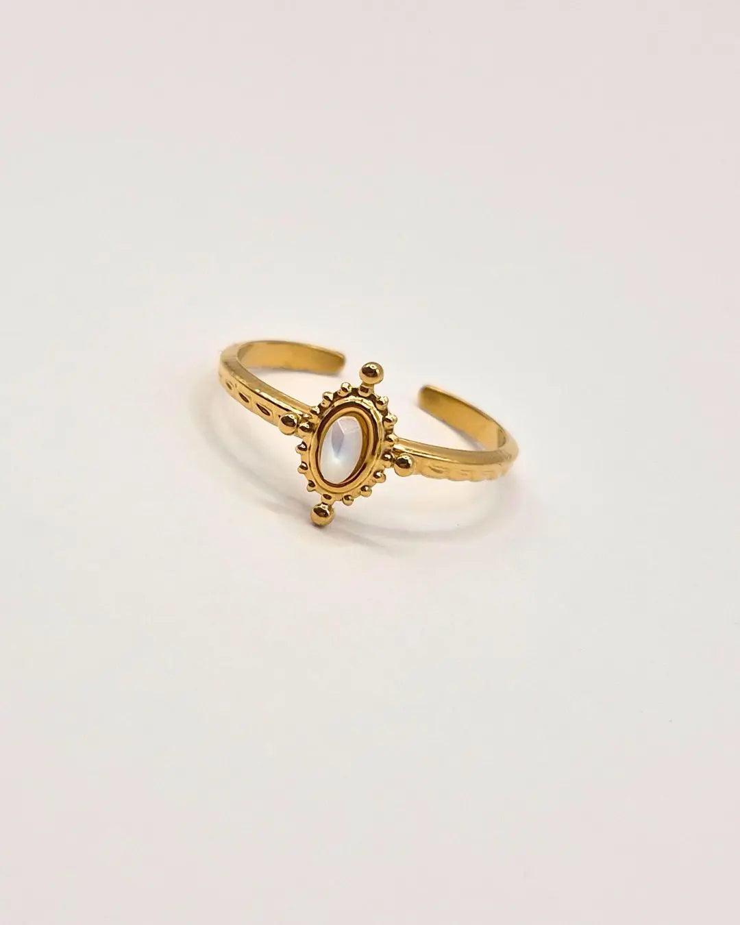 Bague Fine Pierre Naturelle Ovale L'Atelier d'Elya