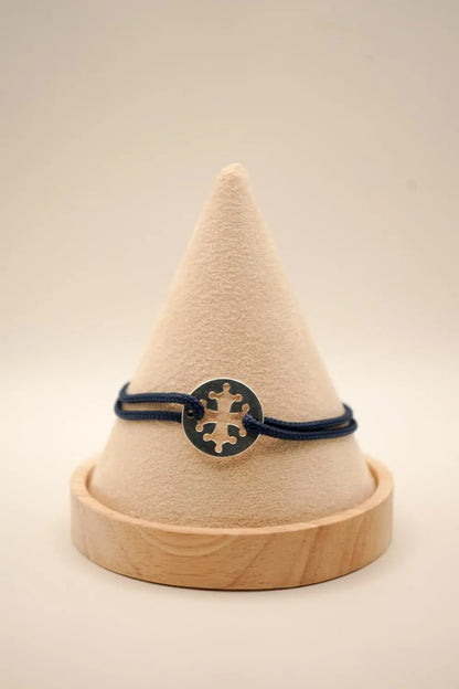 Bracelet cordon Croix Occitane L'Atelier d'Elya