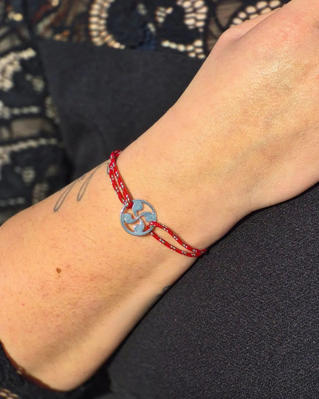 Bracelet Cordon Croix Basque L'Atelier d'Elya