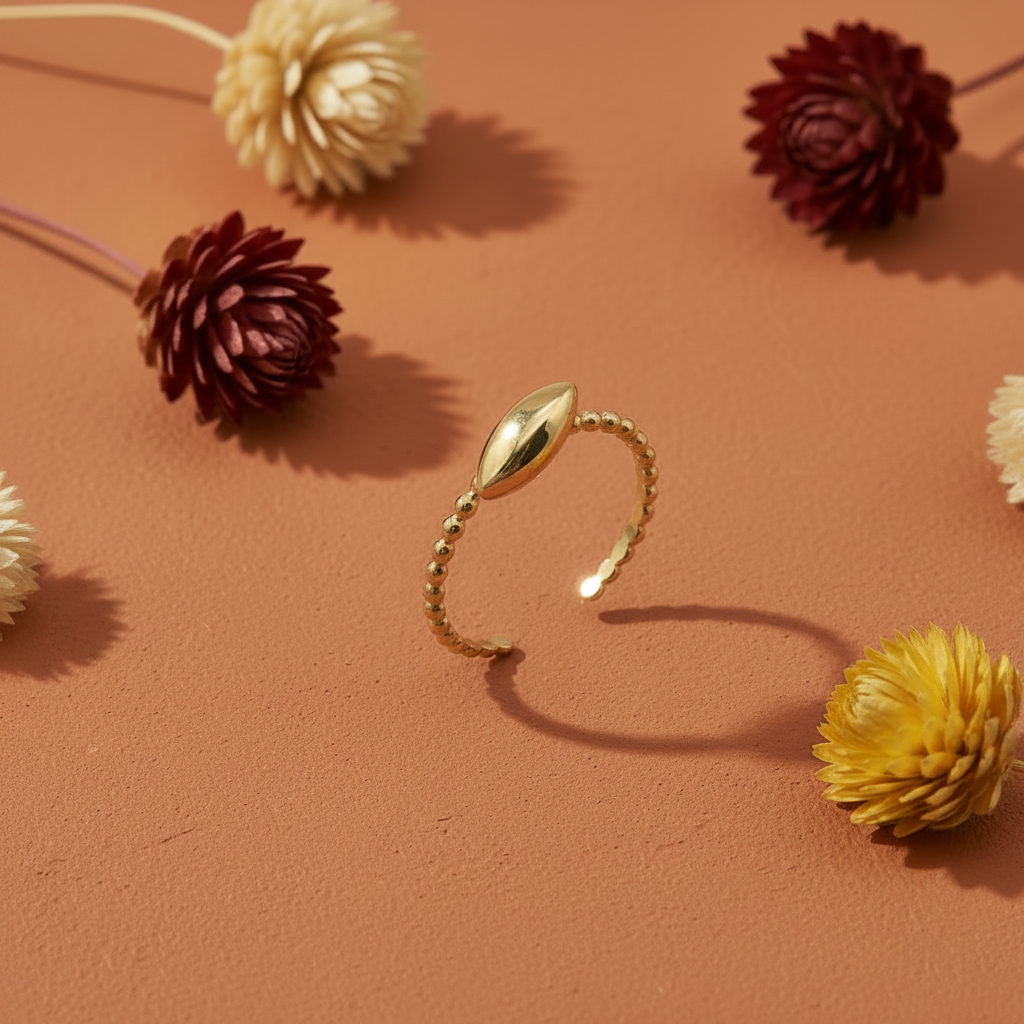 Bague Anneau Perlé OVALIE L'Atelier d'Elya