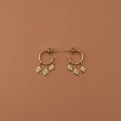 Boucles Pampilles Losanges IRIA L'Atelier d'Elya