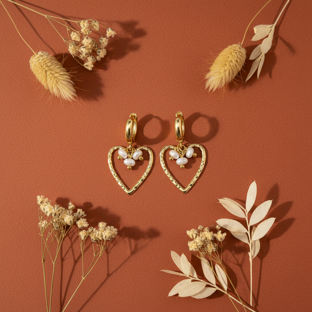 Boucles Cœur Ajouré ALBA L'Atelier d'Elya