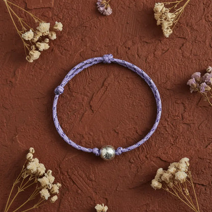 Bracelet cordon football TFC violet fond terracotta - L'Atelier d'Elya