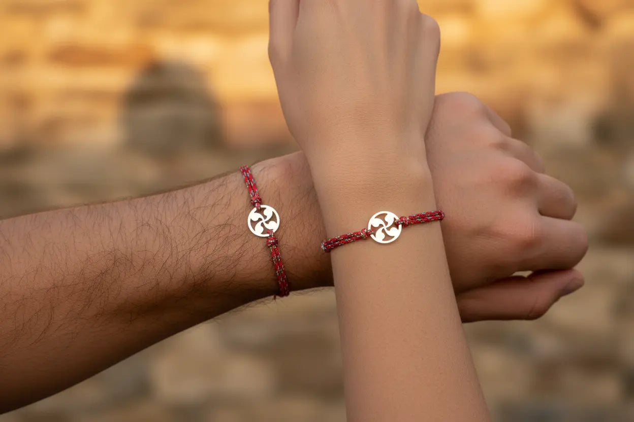 Bracelet Mixte Cordon Croix Basque L'Atelier d'Elya