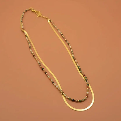 Collier 2 Rangs Perles Diamantées ELYNA L'Atelier d'Elya