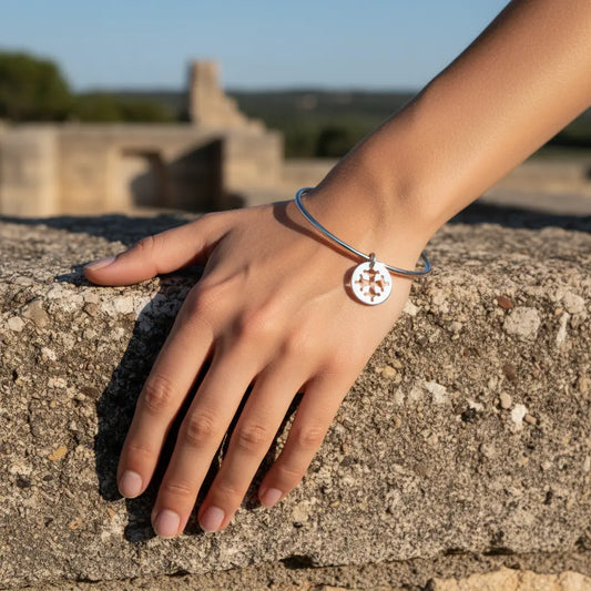 Bracelet jonc croix occitane acier inoxydable - L'Atelier d'Elya